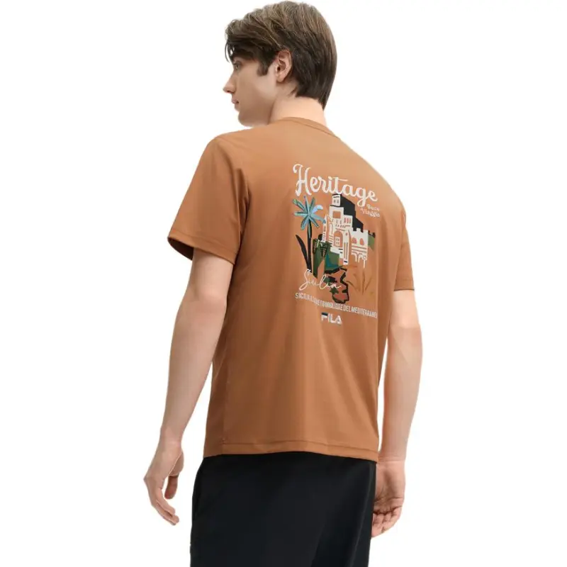 FILA T Shirt Men's Sand Pond Orange or-4
