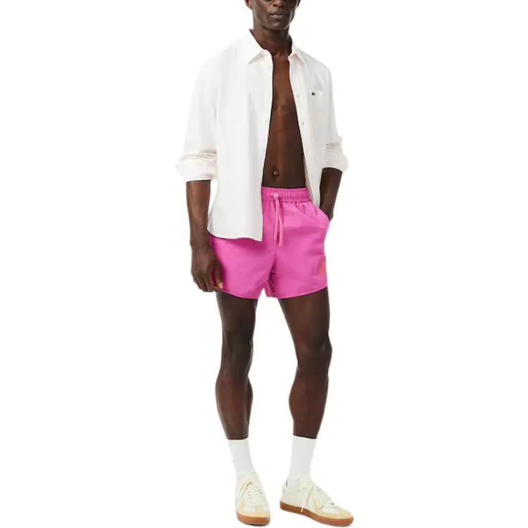 LACOSTE Logo appliqué Swim Shorts-1