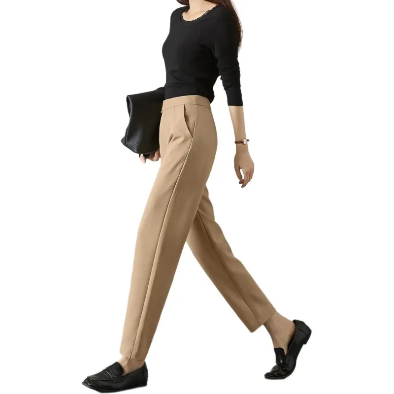 Mo Han Yi Mei Casual Pants Women's Light Khaki-5