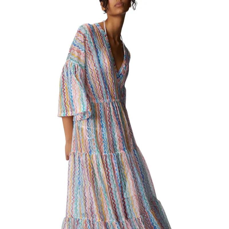 MISSONI Long Sleeved Dress Women's Multicolor-4