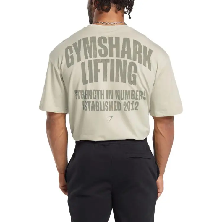 GYMSHARK Lifting T Shirt Men's Pebble Gray-1