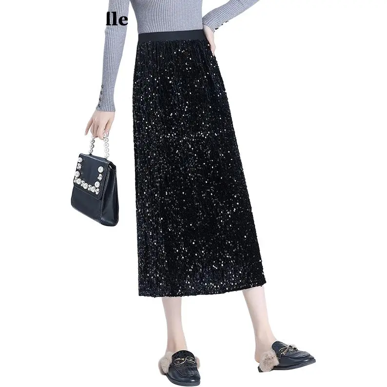 La Chapelle Casual Long Skirt Women's Black-2