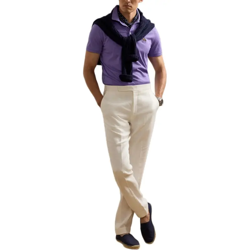 Ralph Lauren Label Slim cut Piqué Polo Shirt-1