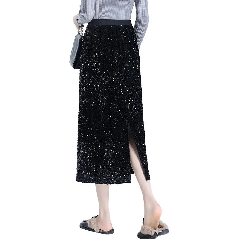 La Chapelle Casual Long Skirt Women's Black-4