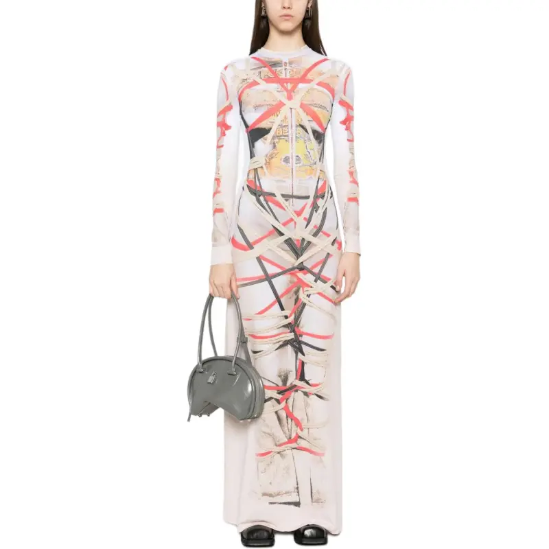 Y/Project Graphic Printed Maxi Dress-1