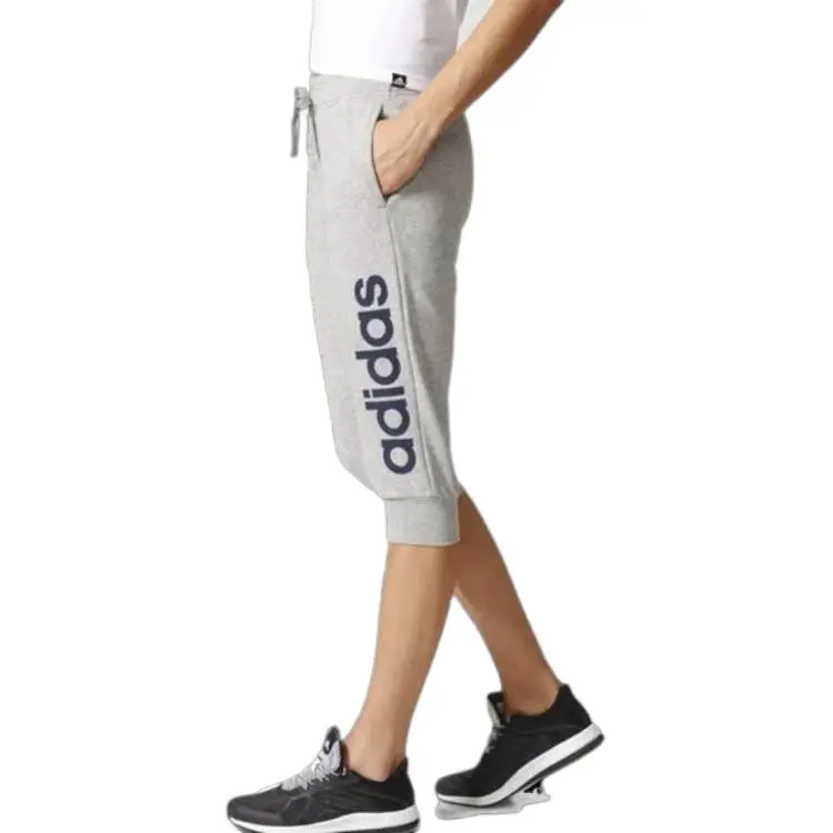 Adidas Sweatpants Sports Shorts Women's Gray-3