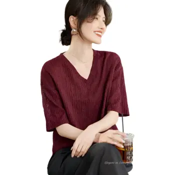 XWI T Shirts Women's Dark Red