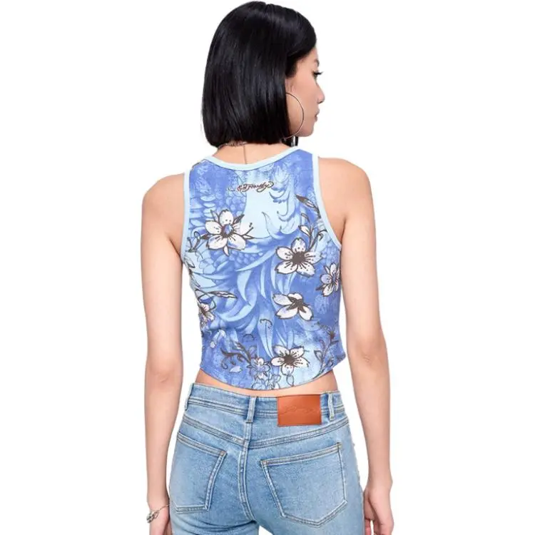 Ed Hardy Tank Tops Women's Midnight Blue-3