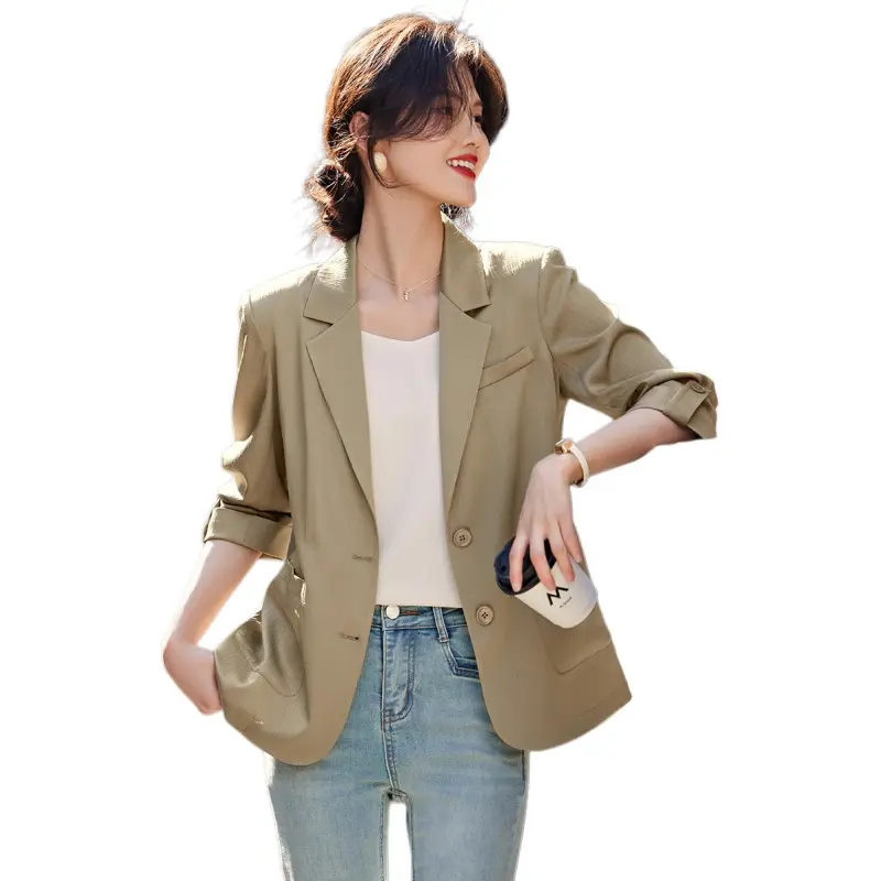 XWI Business Suit Women's Gray Pea Green-3