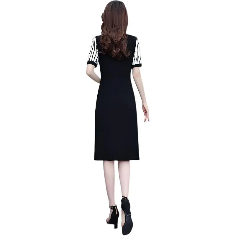 Flowers In Water Short Sleeved Dress Women's-1