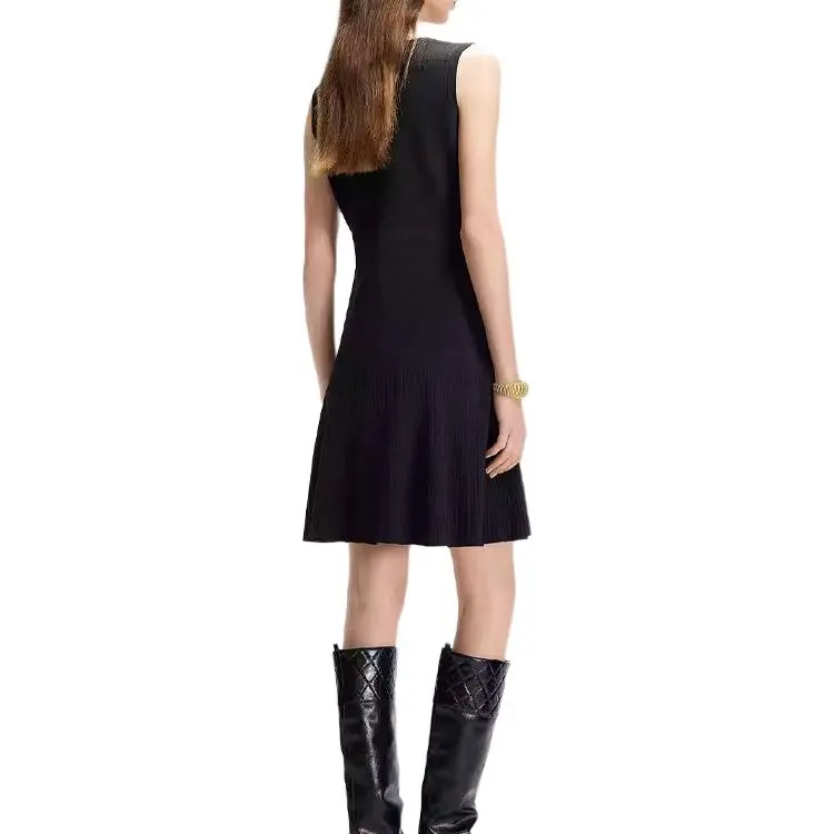 KARL LAGERFELD SS25 Sleeveless Dress Women's Black-3