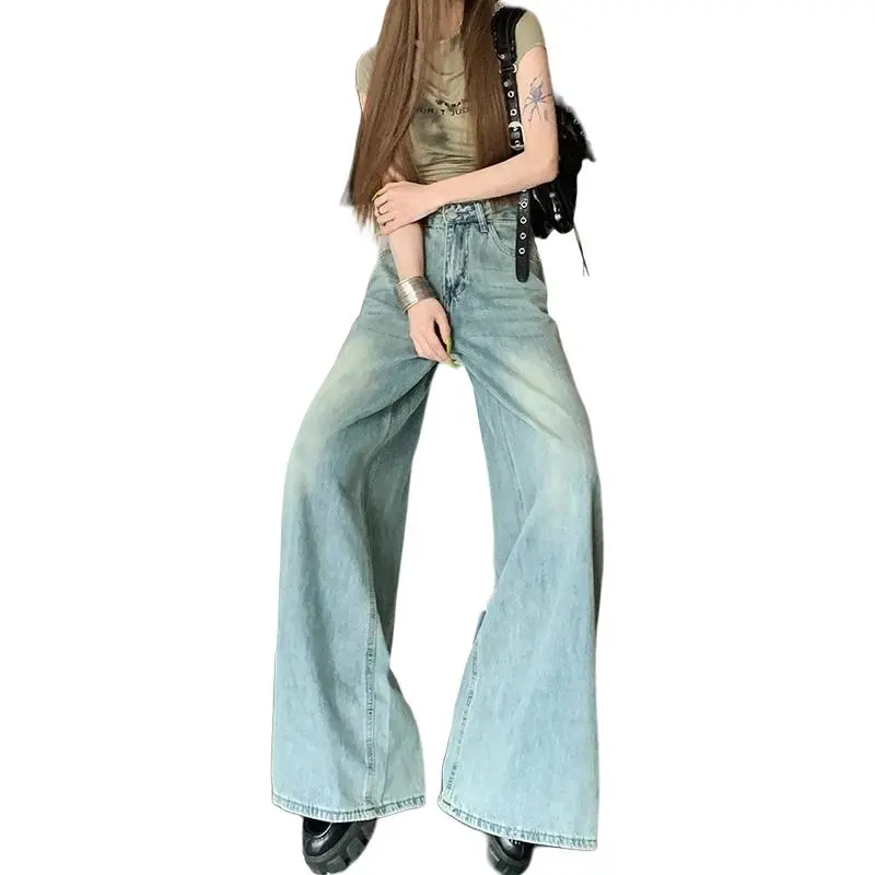 Kazakhstan Jeans Women's Vintage Denim Blue-3