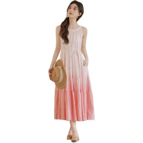 JECCI FIVE Sleeveless Dress Women's Gradient Pink