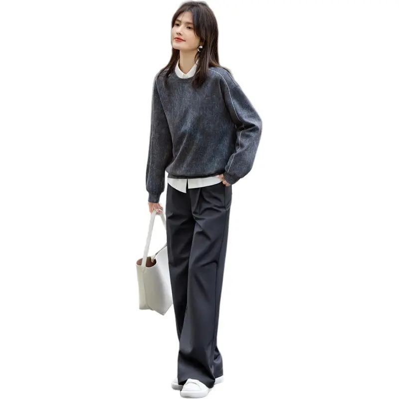 XWI Sweatshirt Women's Blended Blue-1