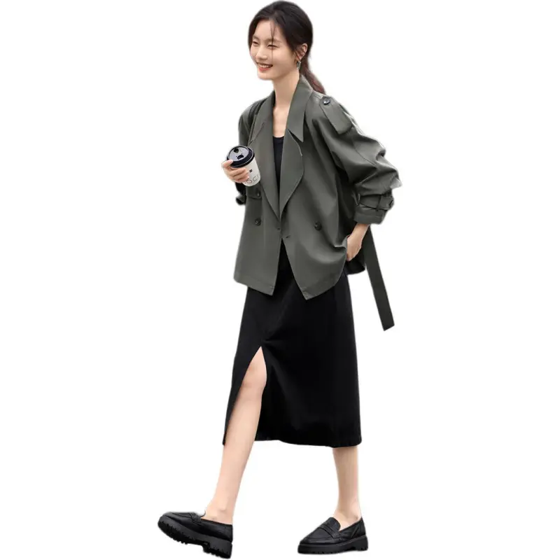 XWI Trench Coat Women's Pine Lime Green-2