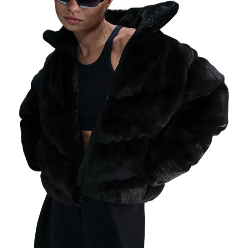 Nike Sportswear Windpuffer Women's Therma FIT Loose Faux Fur Jacket-2