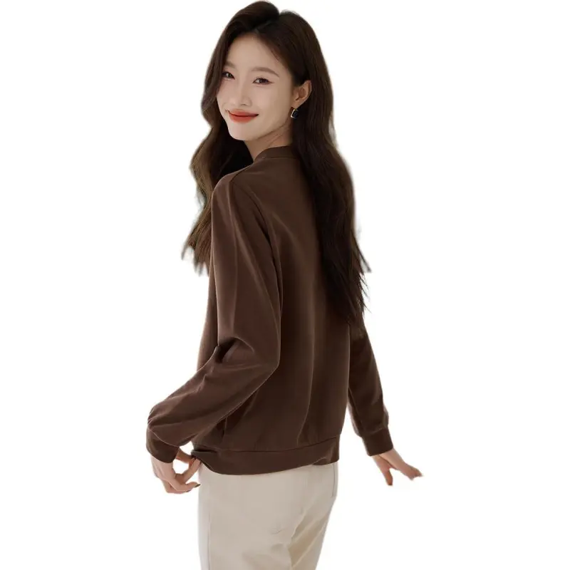 Mo Han Yi Mei FW24 Sweatshirt Women's Coffee-1