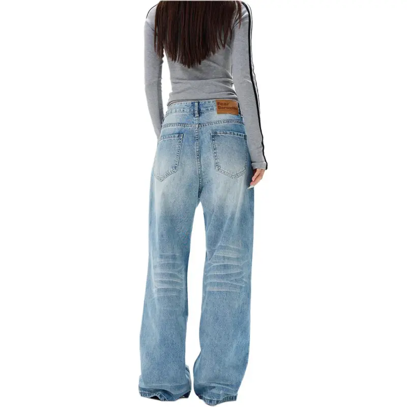 WLNEXT Cat Mustache Straight Fit Pants With Cool And Stylish Design Jeans Unisex-1