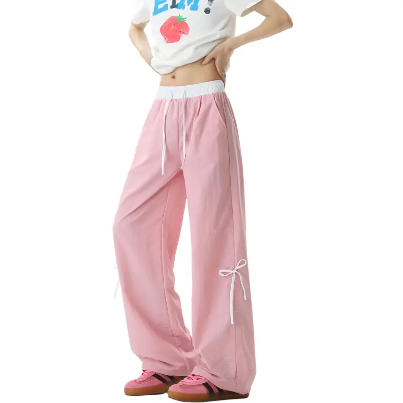 SCRM Casual Pants Unisex Pink-1