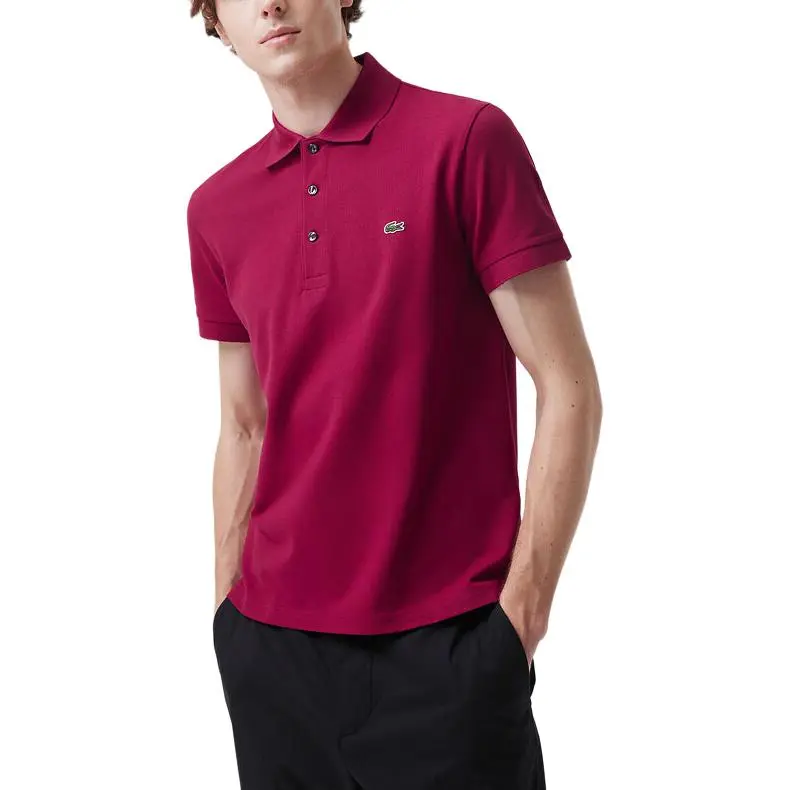 LACOSTE SS25 Polo Shirt Men's Bordeaux Burgundy-3