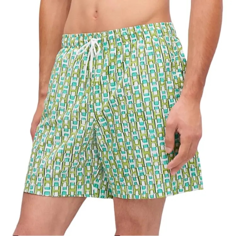 HERMES SS25 Beach Shorts Men's Green-2