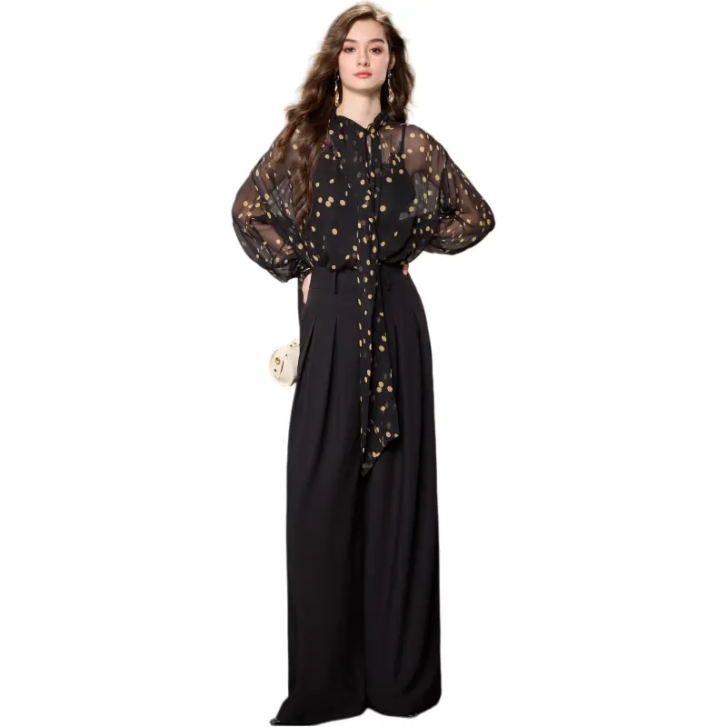 AUI Chiffon Shirts Women's Black-2