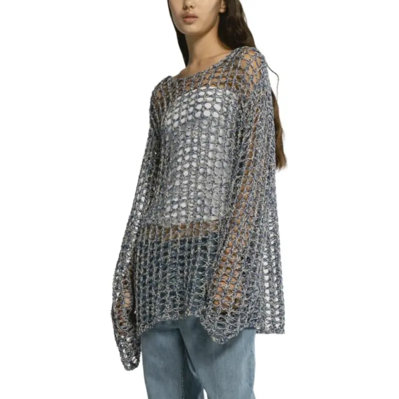 CINOH Knitwear Women's Blue/Beige-4