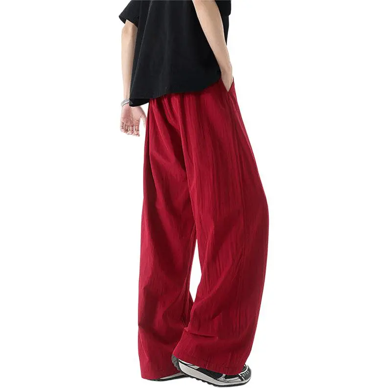 DARK HORSE Casual Pants Unisex Burgundy-1