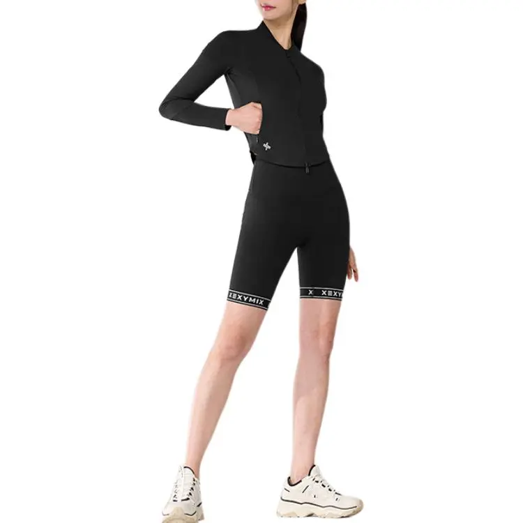 XEXYMIX Yoga Coat Women's Black-2