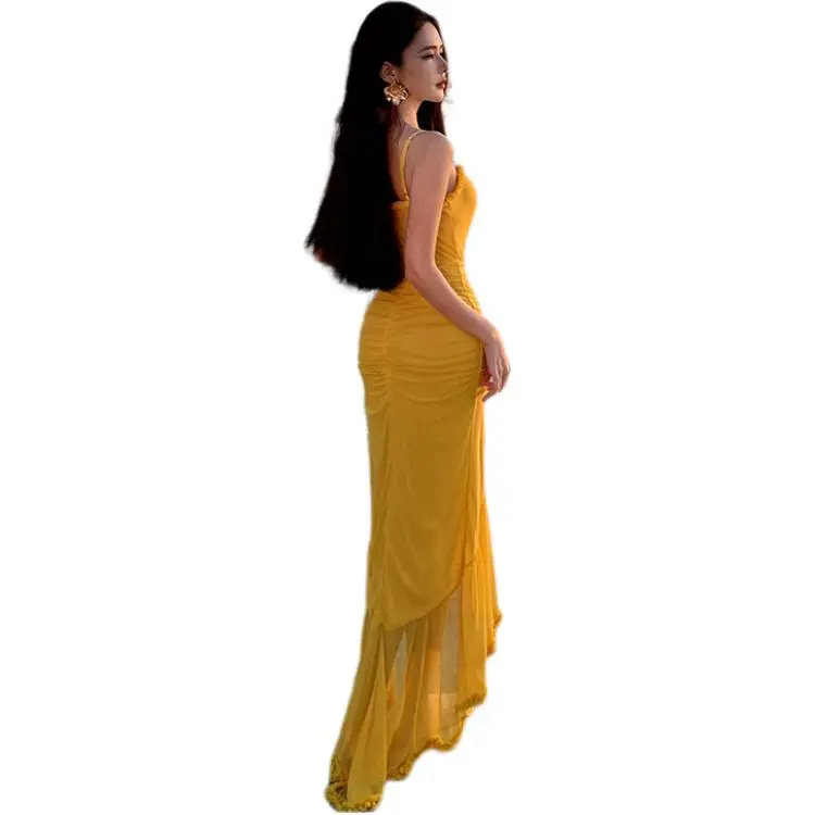 Dior Beauty Slip Dresses Women's Yellow-1