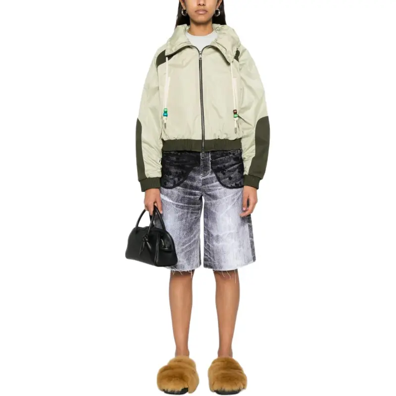 ANDERSSON BELL Lace panels Denim Shorts-1