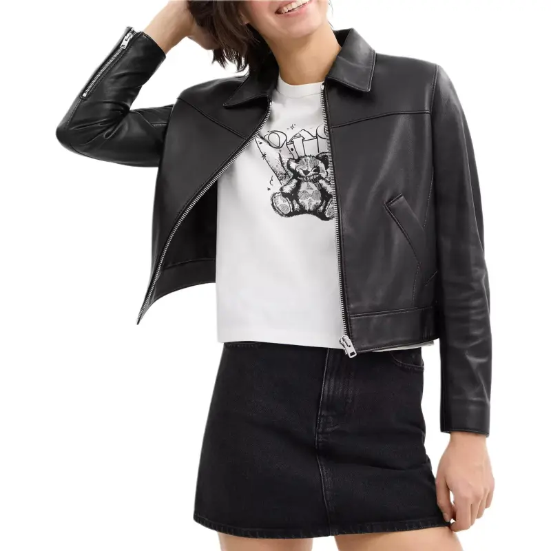 COACH Denim Short Skirts Women's Black-3