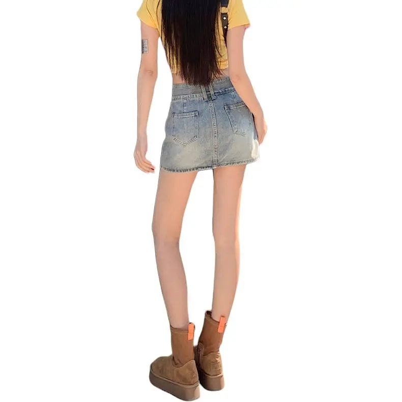 FOREVER 21 Denim Short Skirts Women's Vintage Blue-1