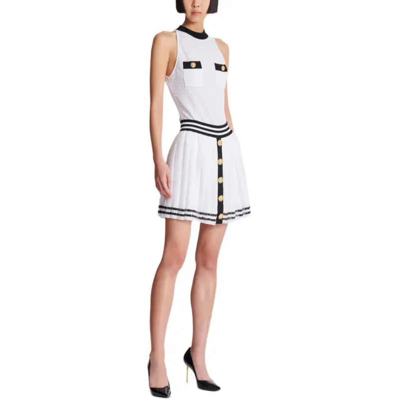 BALMAIN Casual Short Skirts Women's White-4