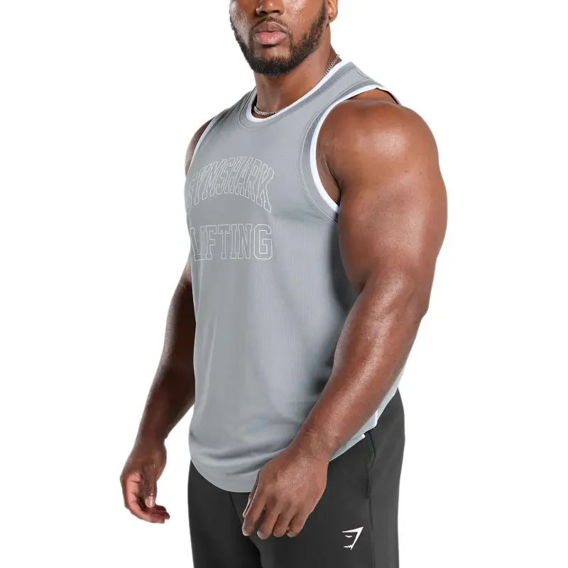 GYMSHARK Tank Top Men's Denim Gray-2
