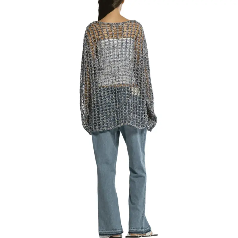 CINOH Knitwear Women's Blue/Beige-3