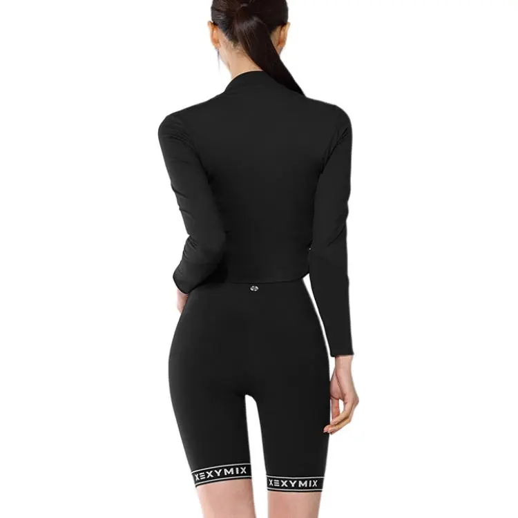 XEXYMIX Yoga Coat Women's Black-1
