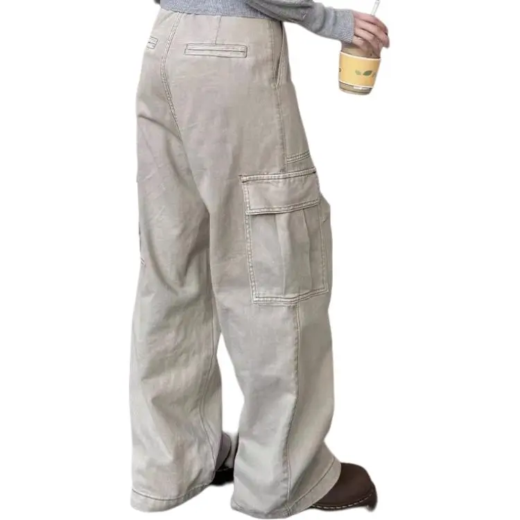 PLUSONEONE+ Cargo Pants Women's Apricot-1