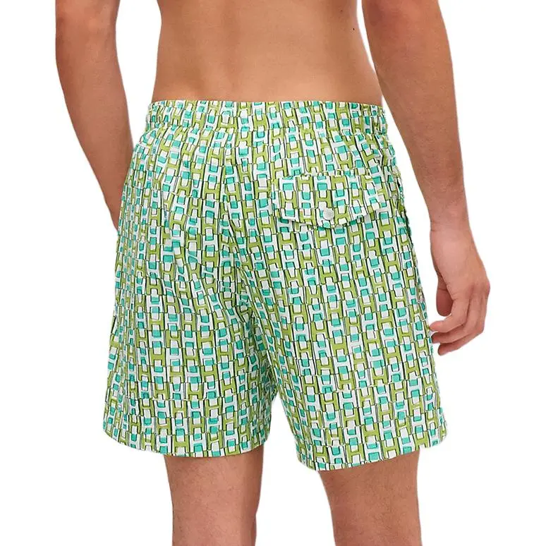 HERMES SS25 Beach Shorts Men's Green-1