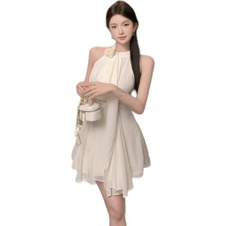 GOSO Sleeveless Dresses Women's Cream White-2