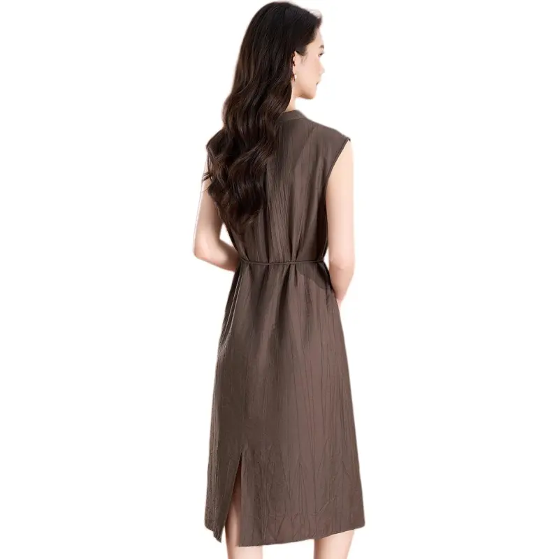 Mylan Summer Short Sleeved Dress Cinched Waist Women's-1