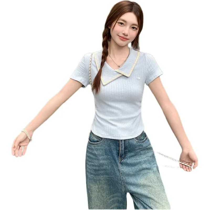 Mu Xiao Xin T Shirts Women's Blue-1
