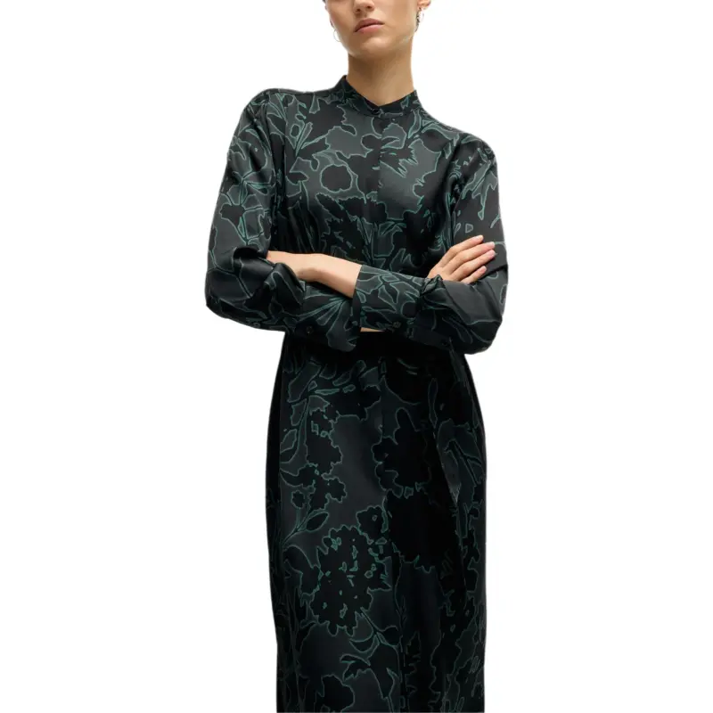 HUGO BOSS Long Sleeved Dress Women's Multicolor-4