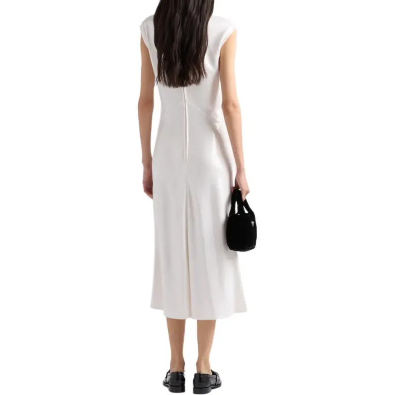 PRADA FW24 Sleeveless Dress Women's White-3