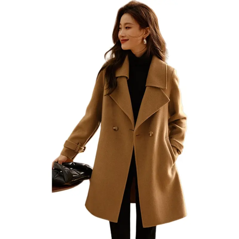 Mo Han Yi Mei Coats Women's Warm Camel-3