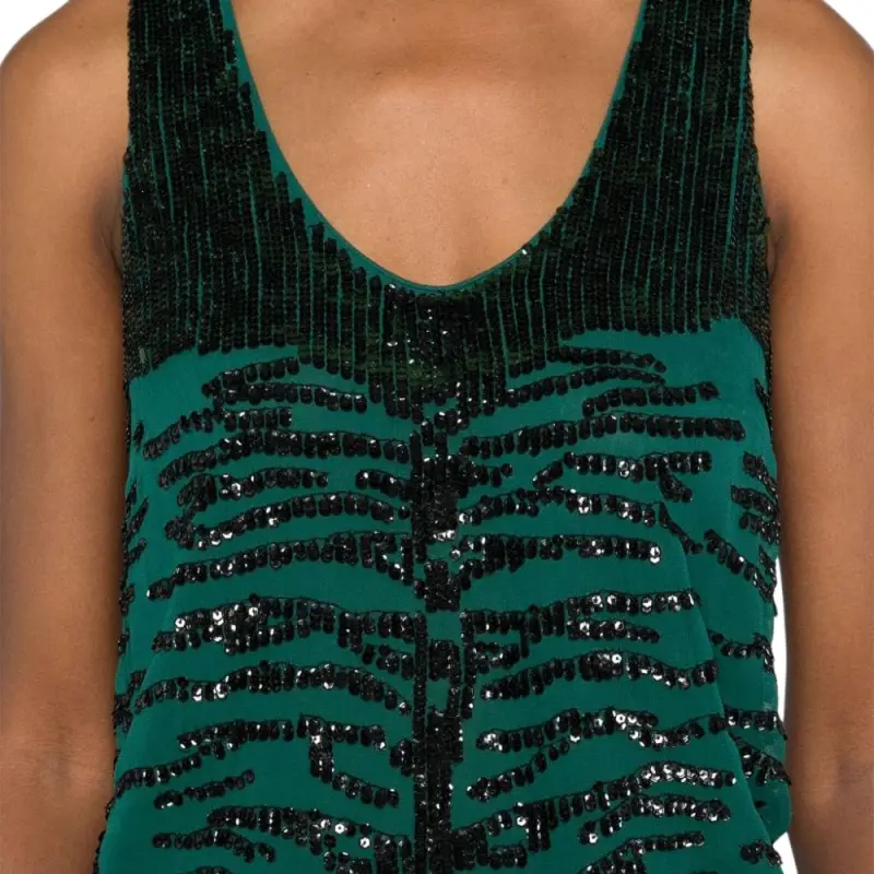 PINKO Sequin Embellished Sleeveless Top-4