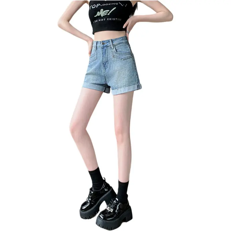 GOSO Denim Shorts Women's Blue-3