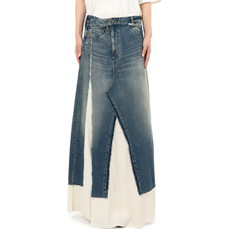 Maison Mihara Yasuhiro Layered Flared Denim Skirt-2