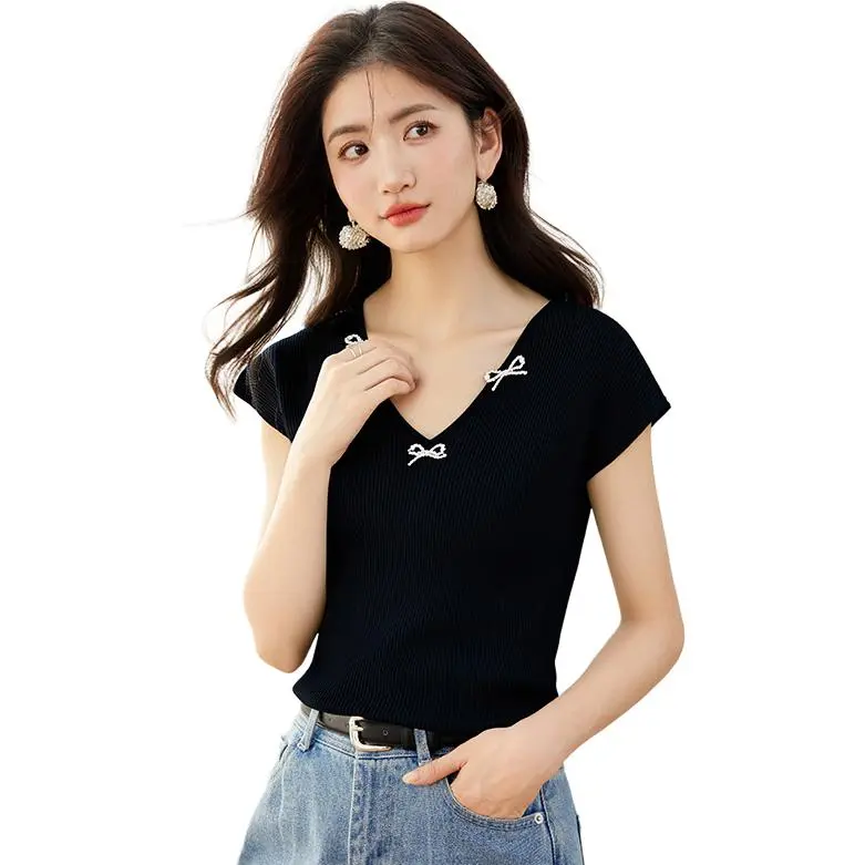 La Chapelle T Shirts Women's Black-1