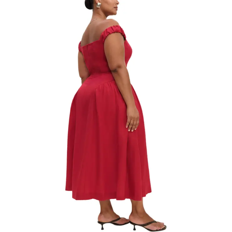 REFORMATION Monet Linen Dress Es Slip Dress Women's-1